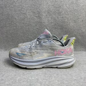Hoka One One Womens Shoes Size 9.5 Clifton 9‎ Blue Running Sneakers 1127896 GLLS